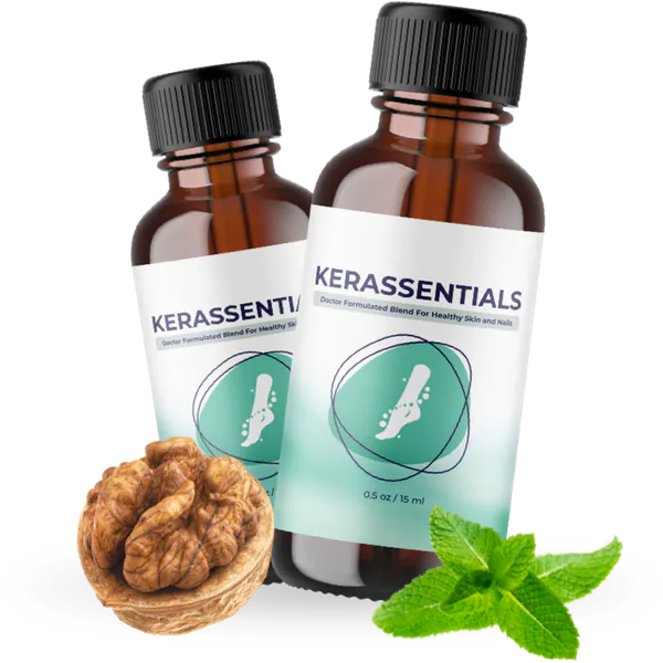 Kerassentials bottles and product presentation