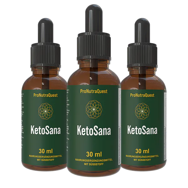 KetoSana-Flaschen und Produktdarstellung
